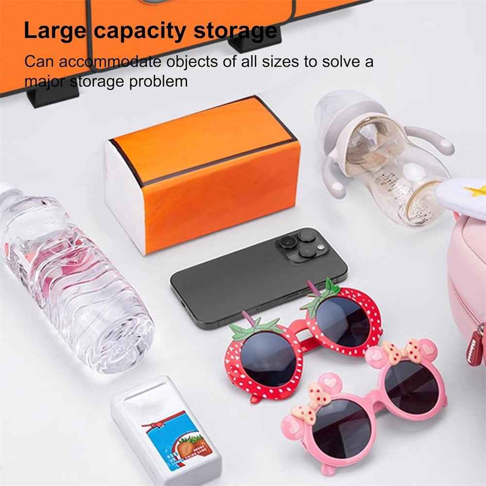 Car Seat Back Multi-Function Storage Organizer Leather+ABS Tissue Box Cup Holder with Hooks - Beige
