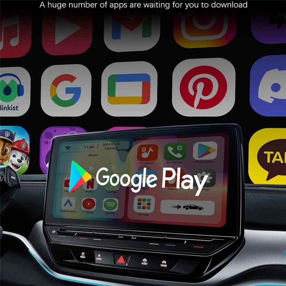 S1 Android 10 Smart AI Box Wireless Carplay  /  Android Auto Adapter Built-In Netflix Youtube, 2+16GB