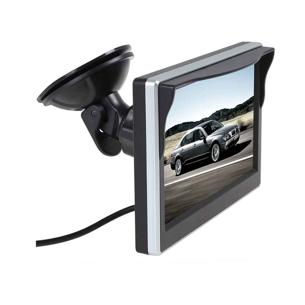 RH-506 Large 5'' LCD Display Monitor Round Rear Camera for Car Parking Reverse with Video Line and Power Supply Cable
