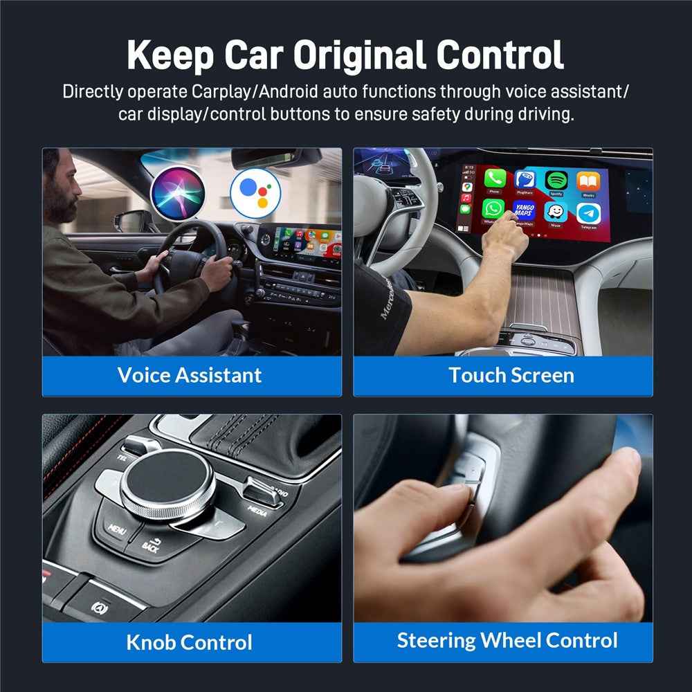 K82 Mini Wireless Carplay Adapter Low Latency Android Auto Adapter