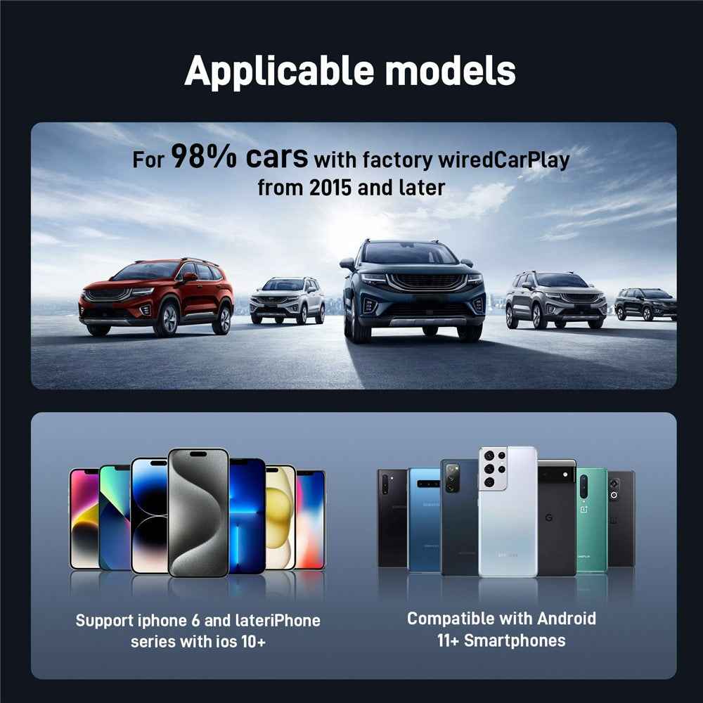 K82 Mini Wireless Carplay Adapter Low Latency Android Auto Adapter
