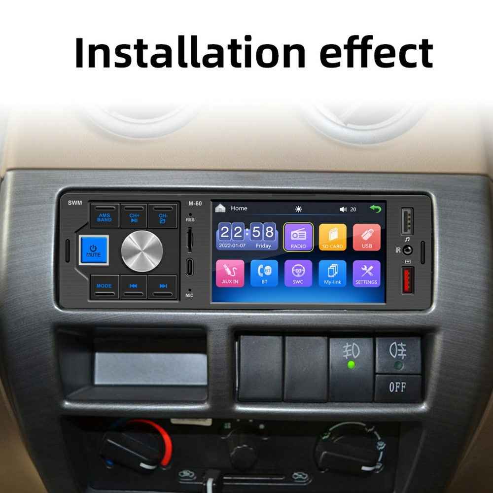M-60 4.1-inch HD Touchscreen Car MP5 Player Bluetooth-compatible Dual USB Reverse Image Player