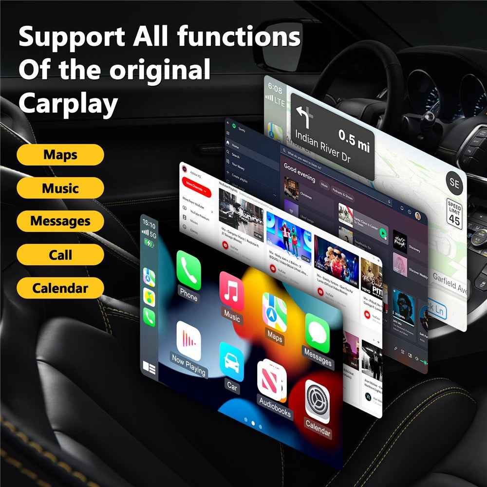 2 in 1 USB Dongle Wireless CarPlay Android Auto Adapter for Wired to Wireless Upgrade