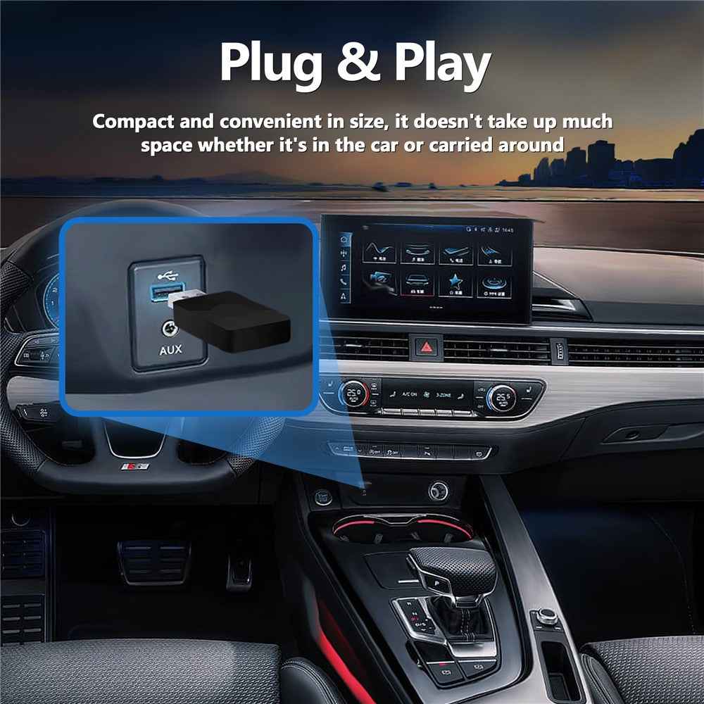 2 in 1 USB Dongle Wireless CarPlay Android Auto Adapter for Wired to Wireless Upgrade