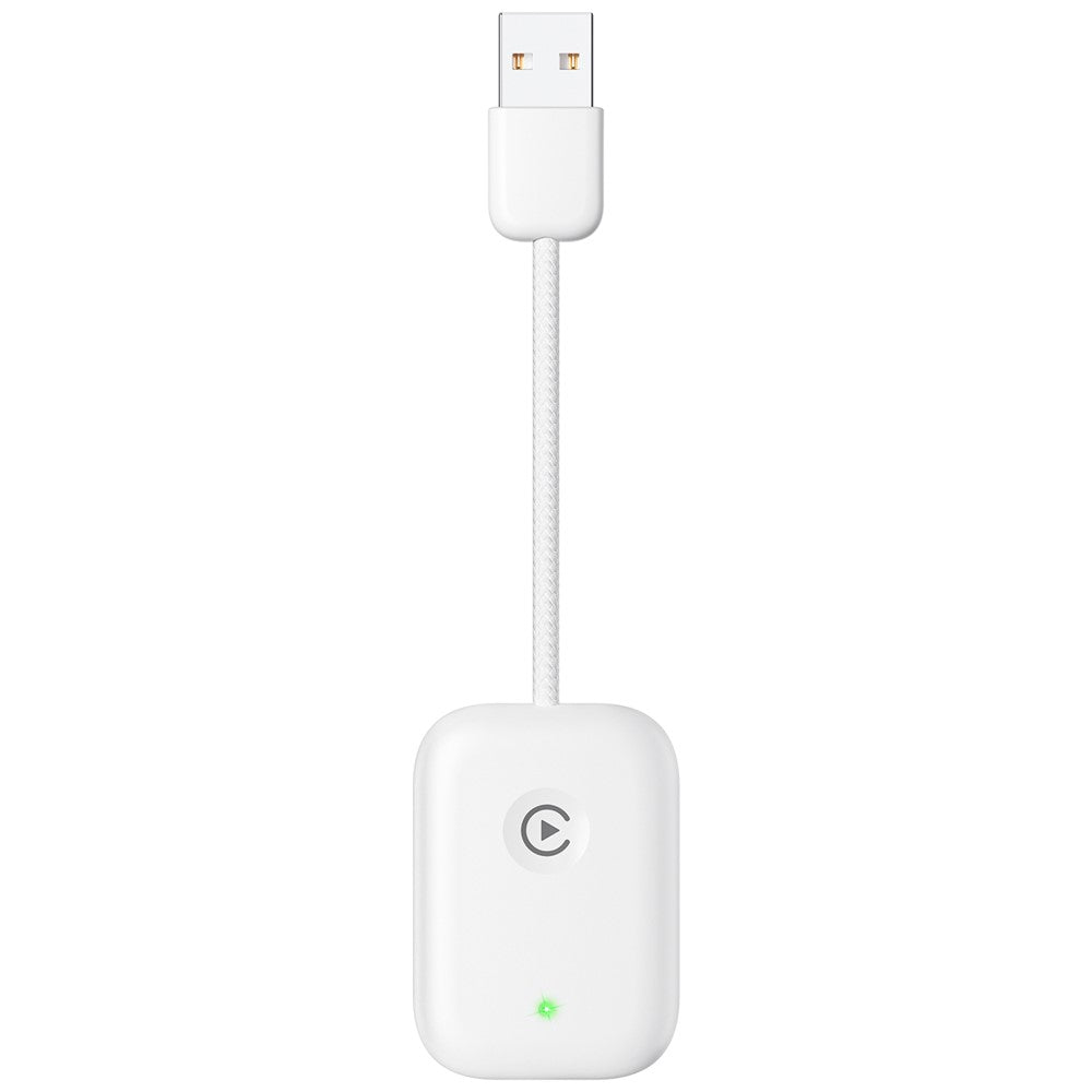 643 Car Wireless CarPlay Adapter for iPhone Transform Wired to Wireless - White