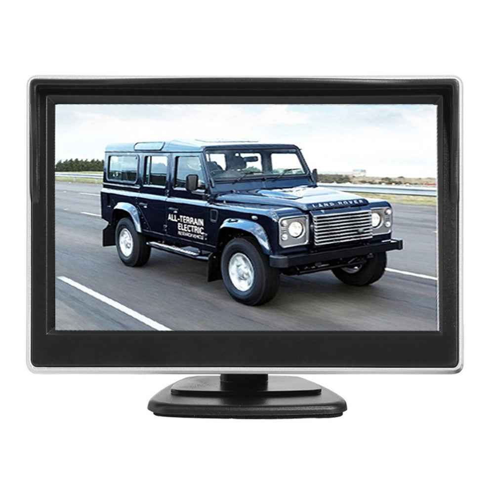 RH-507 5'' LCD Display Monitor Car Parking Reverse Waterproof Butterfly-shaped Rear Camera with Power Supply Cable and Video Line