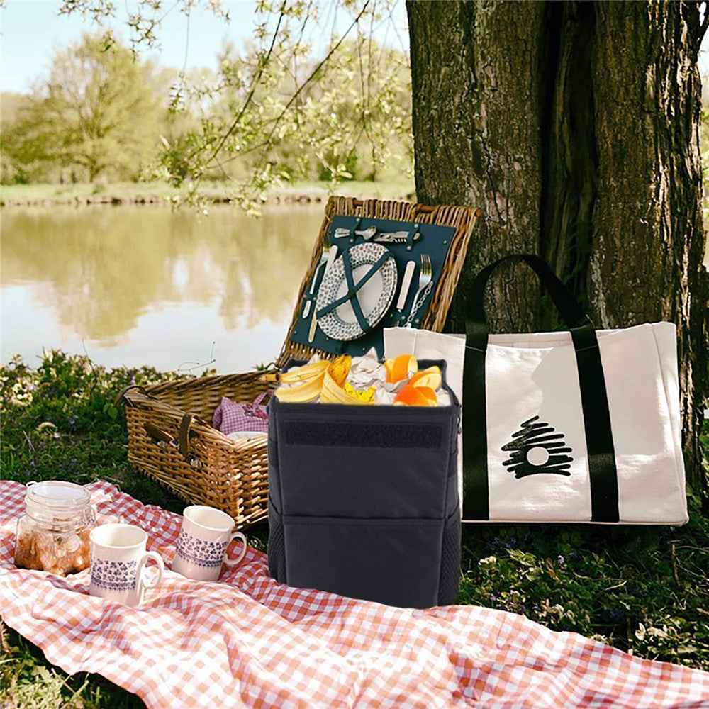 Multipurpose Car Trash Can Waterproof Oxford Fabric Foldable Storage Box for Vehicle