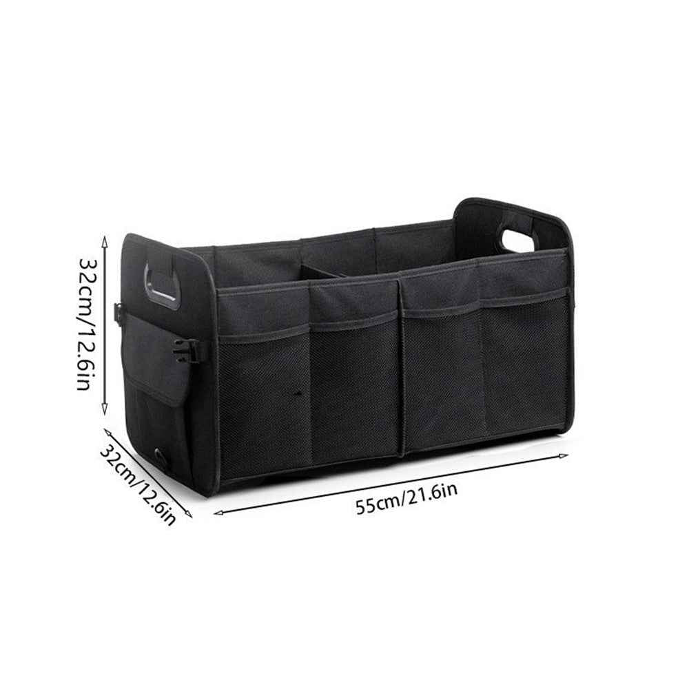 Large Capacity Car Trunk Organizer Waterproof Oxford Fabric Foldable Storage Box - Black