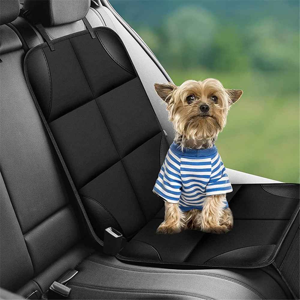 Foldable Car Seat Protector Mat Anti-Slip Children Safety Seat Protection Pad Cover - Red+Black