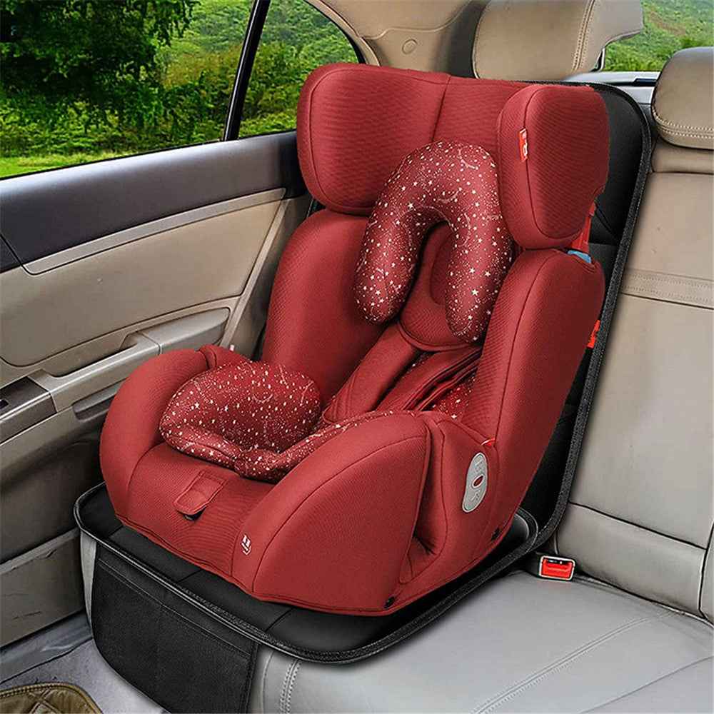 Foldable Car Seat Protector Mat Anti-slip Children Safety Seat Protection Pad Cover - Black