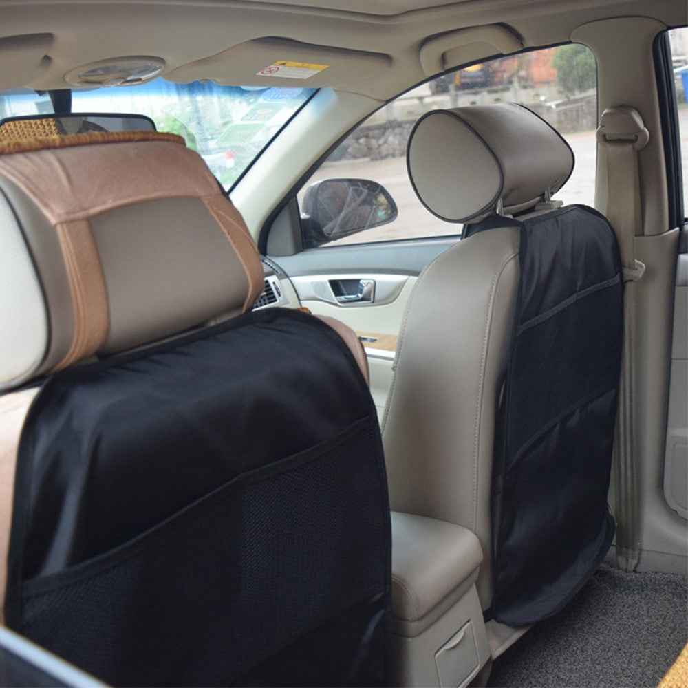 Car Seat Protector Mat for Child Safety Seat Anti Kick Seat Cover with Mesh Pocket