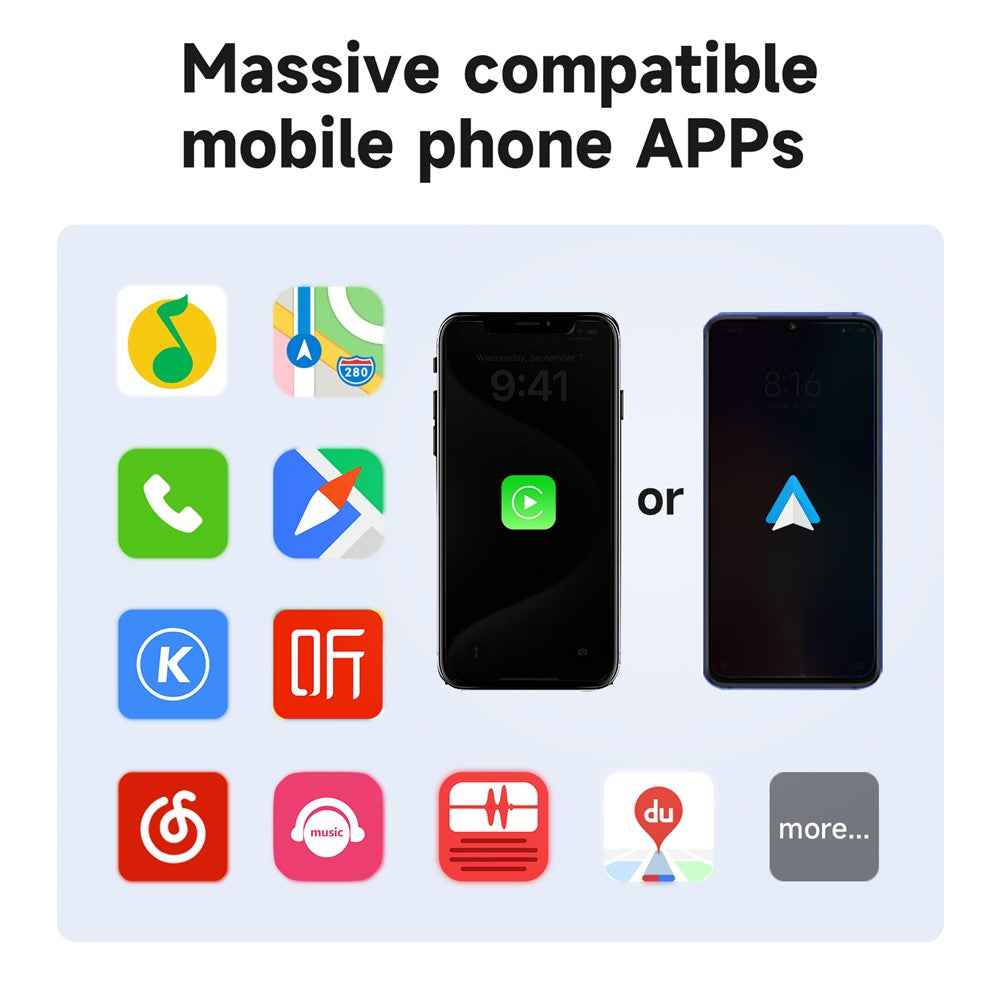 348 Wireless CarPlay Adapter for iPhone Convert Wired to Wireless Compatible with Built-In CarPlay Cars - Black