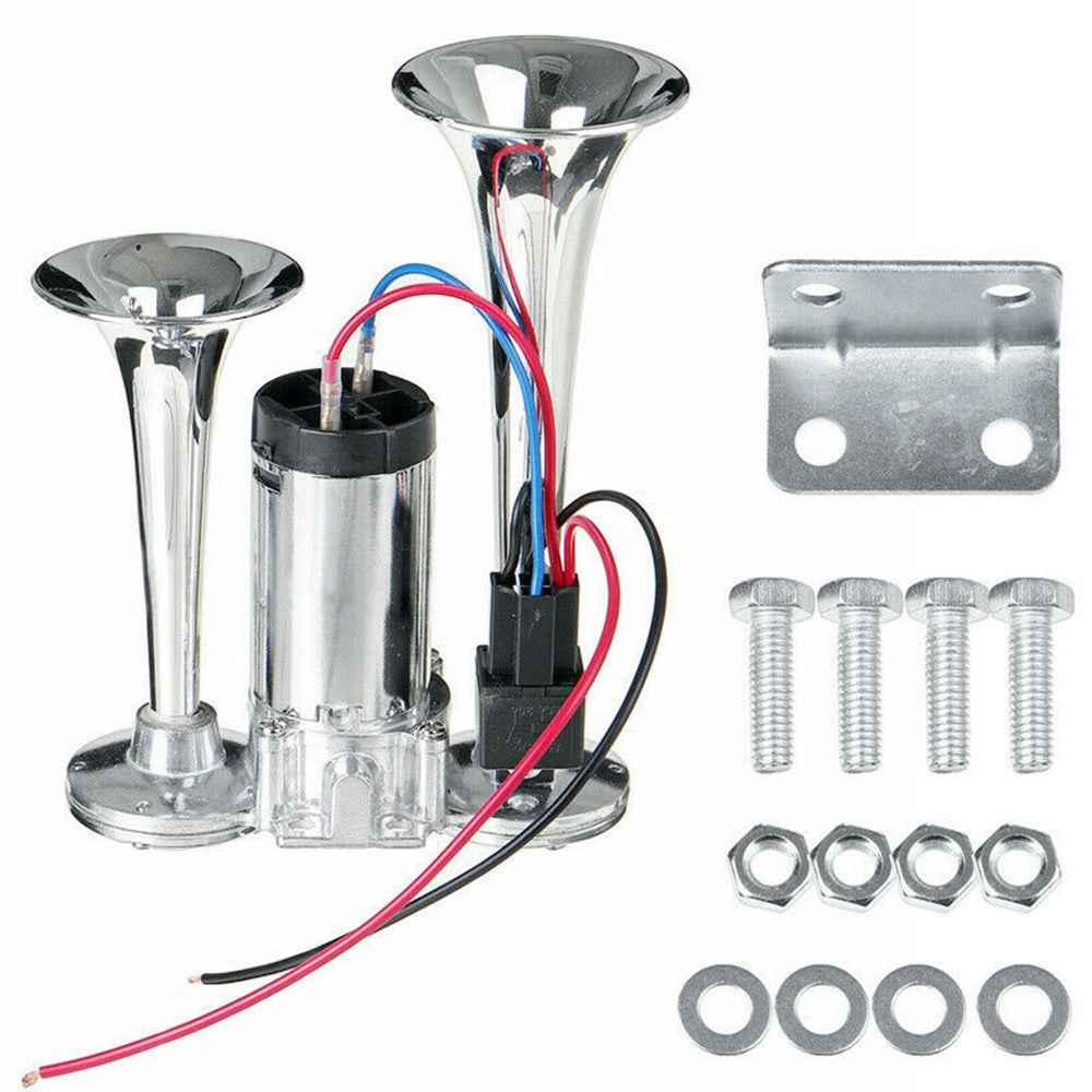 600DB Powerful Sound Dual Tube Metal Car Horn for 12V Vehicle Electric Horn