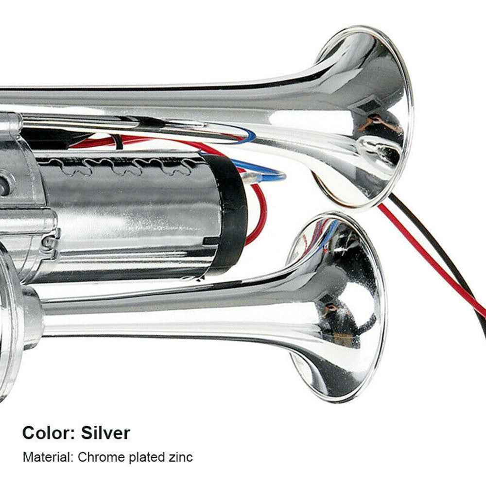 600DB Powerful Sound Dual Tube Metal Car Horn for 12V Vehicle Electric Horn
