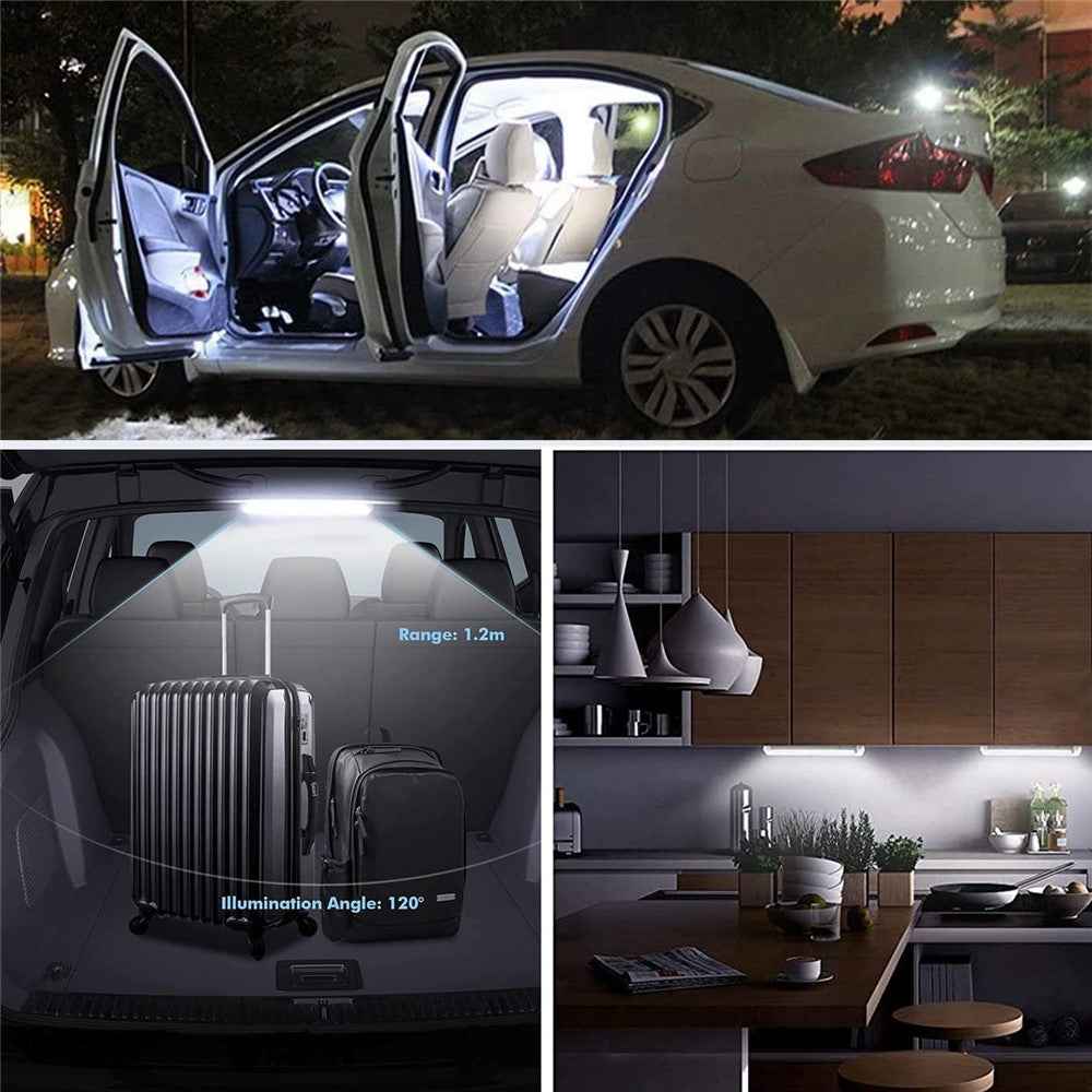 12 - 85V Car Interior Light 120 Leds 3 Rows High Brightness Reading Lamp for Truck RV Cabin