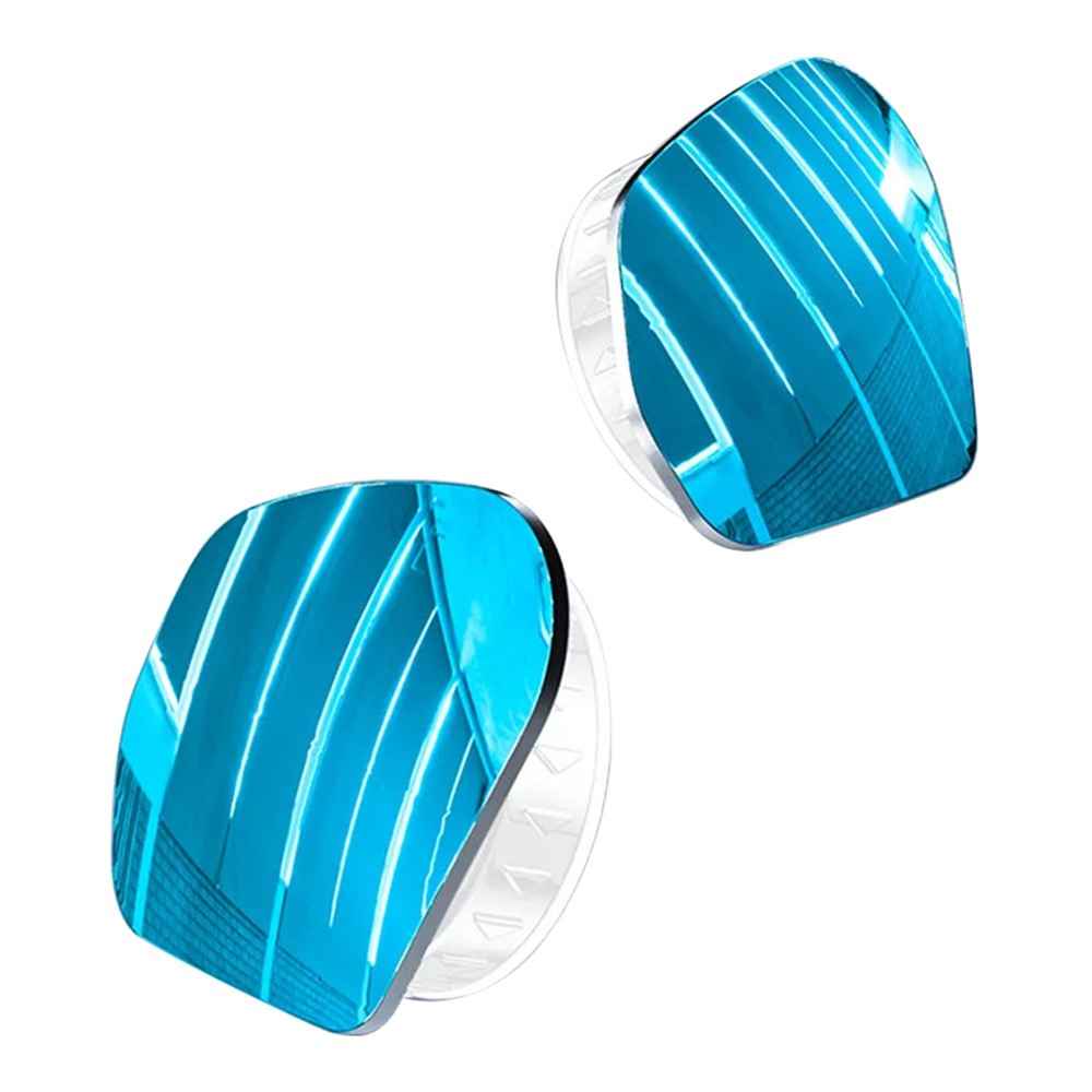2Pcs Car Rearview Mirror Blind Spot Auxiliary 360 Degree Wide Angle Frameless HD Reflector - White