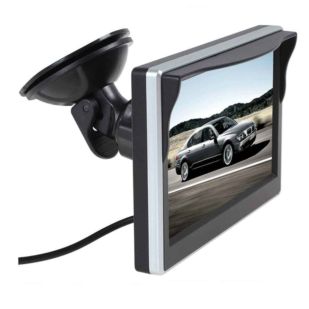 RH-509 5'' LCD Display Monitor 8-LED Rear Camera Car Parking Reverse System Kit