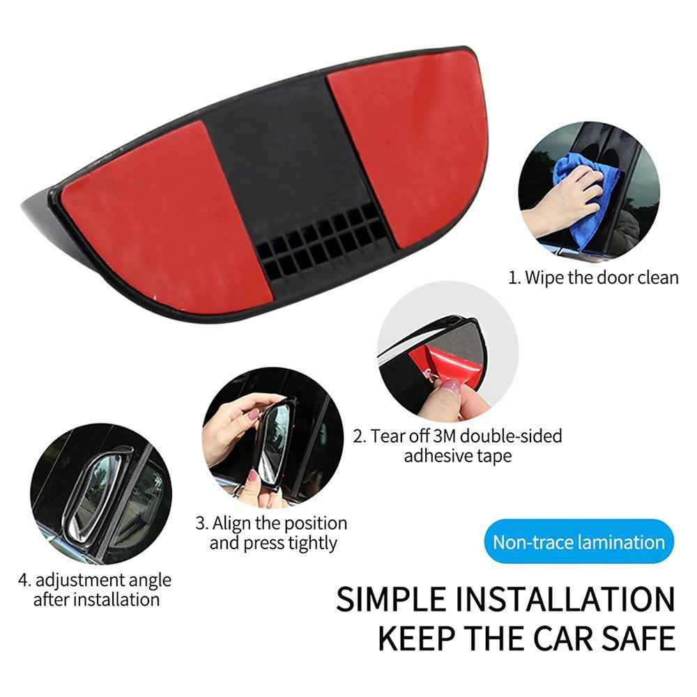 Car Side Wide Angle Blind Spot Mirror Exterior Rearview Mirror for Rear Seat Passengers