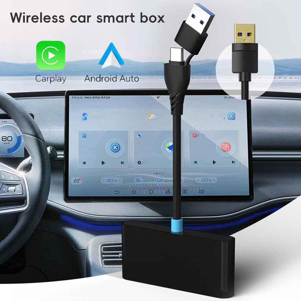 P40 CarPlay Android Auto Wireless Upgrade Adapter Box For Car Connectivity Plug and Play Bluetooth-compatible Auto Connect