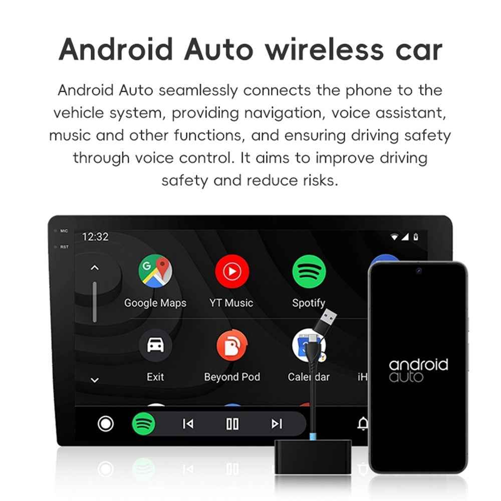 P40 CarPlay Android Auto Wireless Upgrade Adapter Box For Car Connectivity Plug and Play Bluetooth-compatible Auto Connect