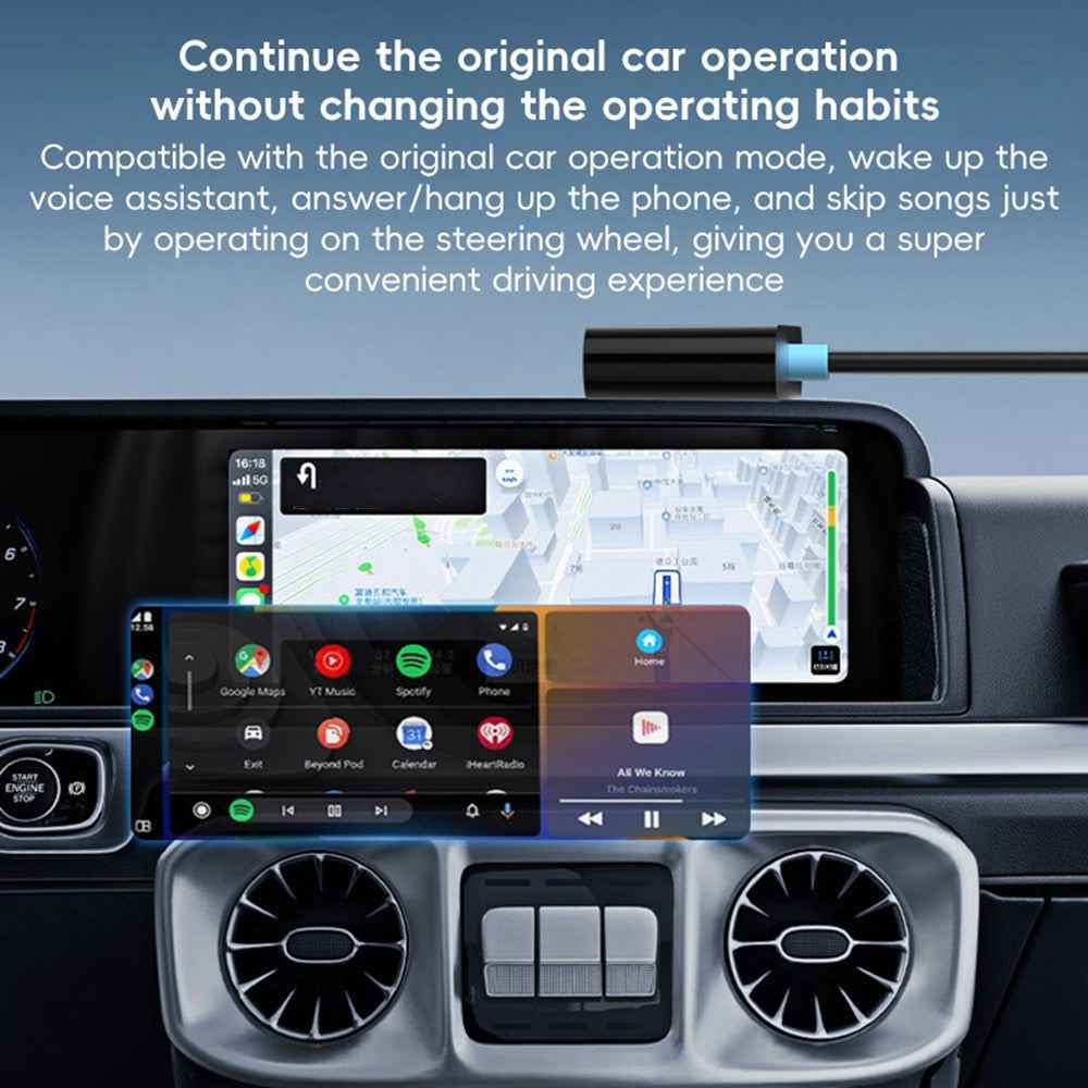 P40 CarPlay Android Auto Wireless Upgrade Adapter Box For Car Connectivity Plug and Play Bluetooth-compatible Auto Connect