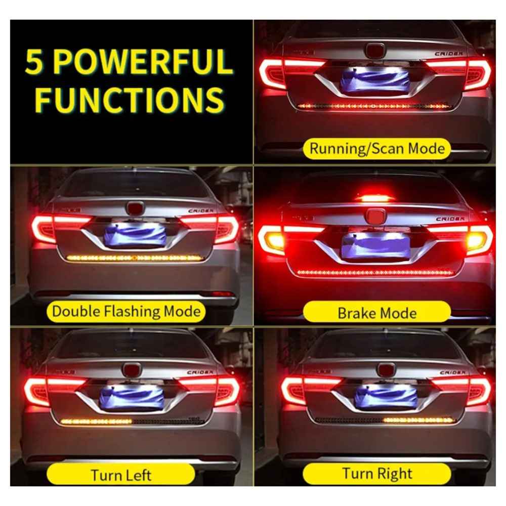 1.5m Flexible LED Tailgate Light Bar Turn Signal Brake Light Strip for 12V 24V  Truck SUV