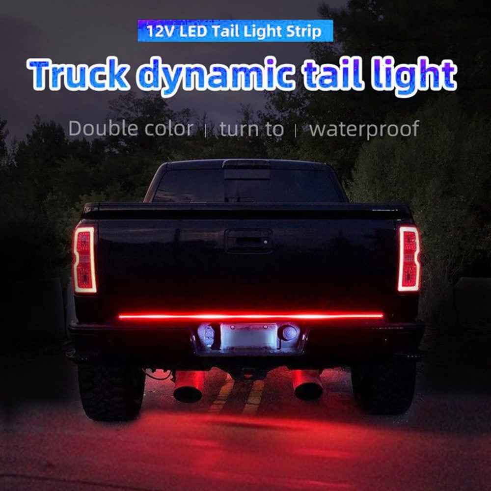 2.2m Flexible LED Tailgate Light Bar Turn Signal Brake Light Strip for 12V 24V  Truck SUV