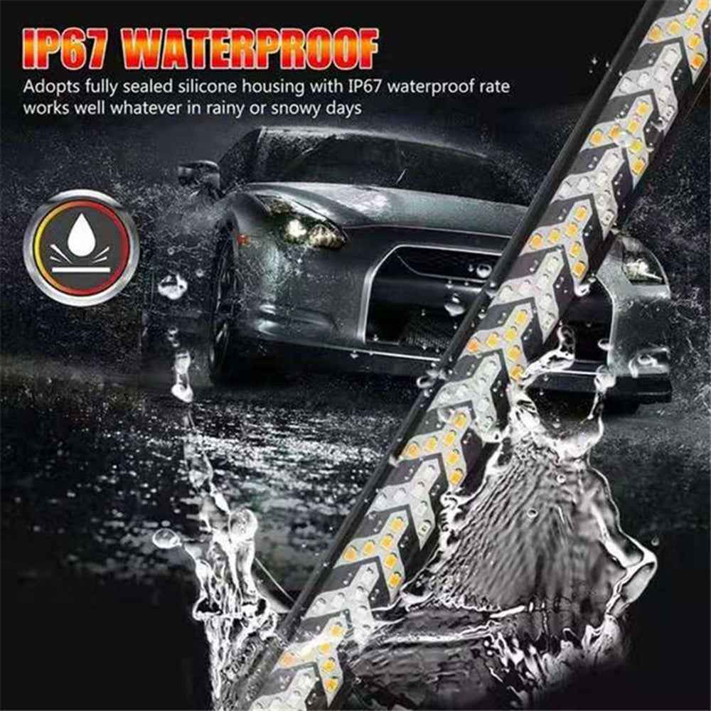 2.2m Flexible LED Tailgate Light Bar Turn Signal Brake Light Strip for 12V 24V  Truck SUV