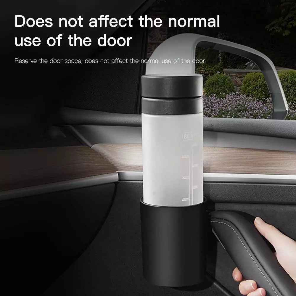 2Pcs / Set For Tesla Model Y / 3 Car Door Cup Holder Auto Interior Door Mount Drink Bracket