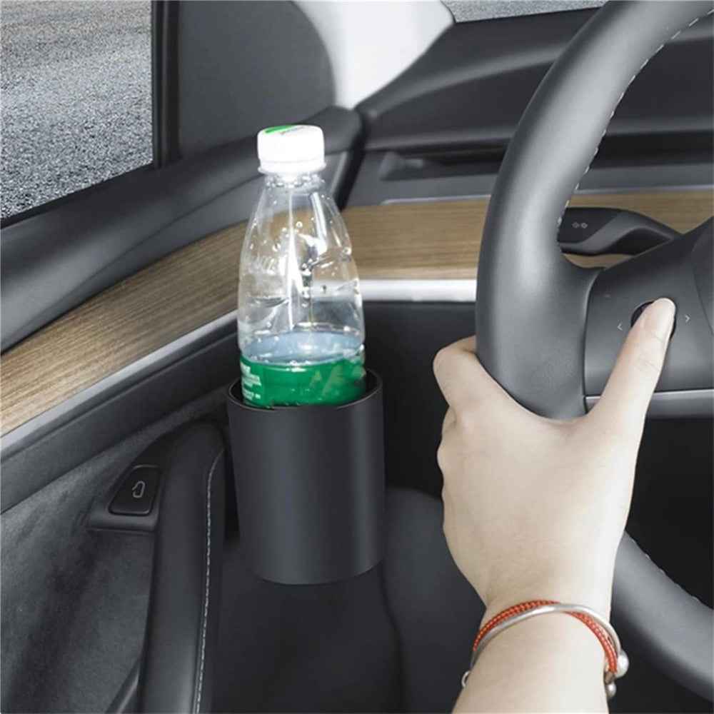 2Pcs / Set For Tesla Model Y / 3 Car Door Cup Holder Auto Interior Door Mount Drink Bracket