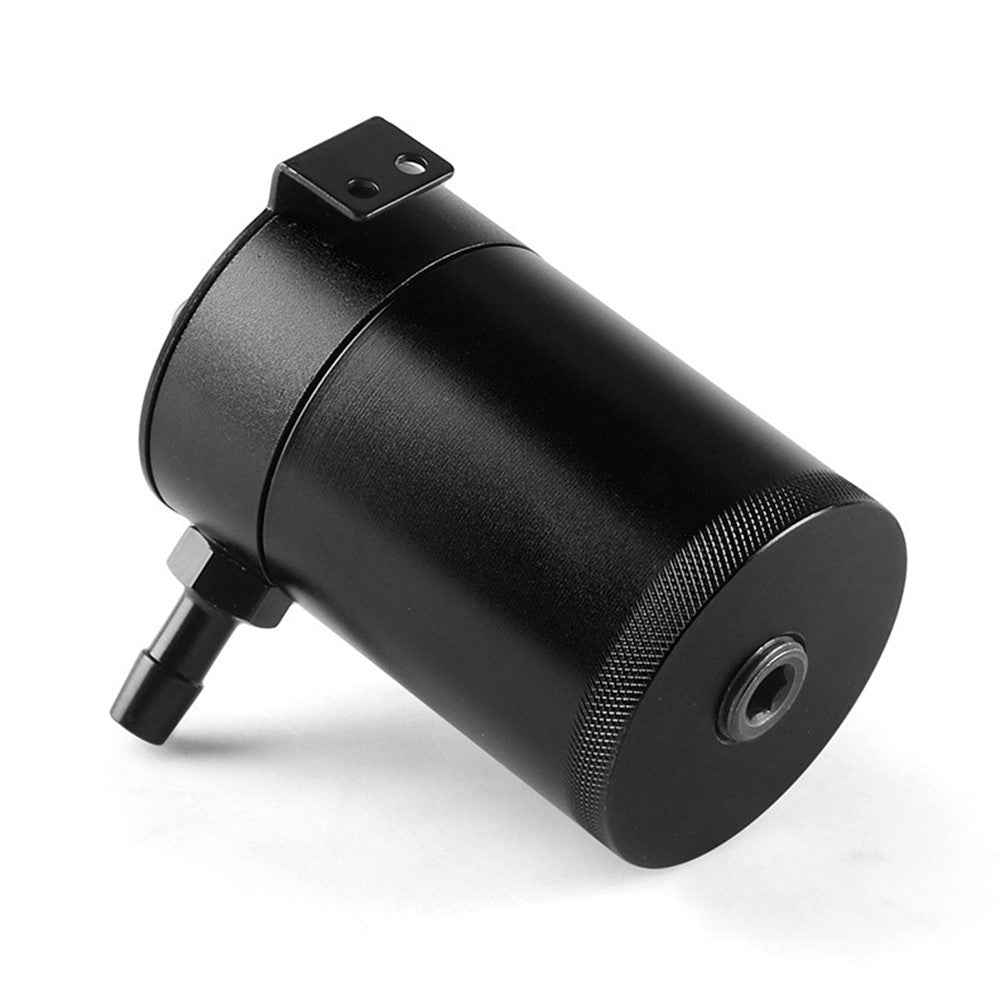 BX101669 Car Universal 2-Port Compact Baffled Oil Catch Can - Black
