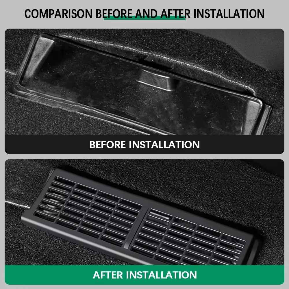 2Pcs / Set For Tesla Model Y Under Seat Air Vent Cover Plastic Air Outlet Grille Protect Cover