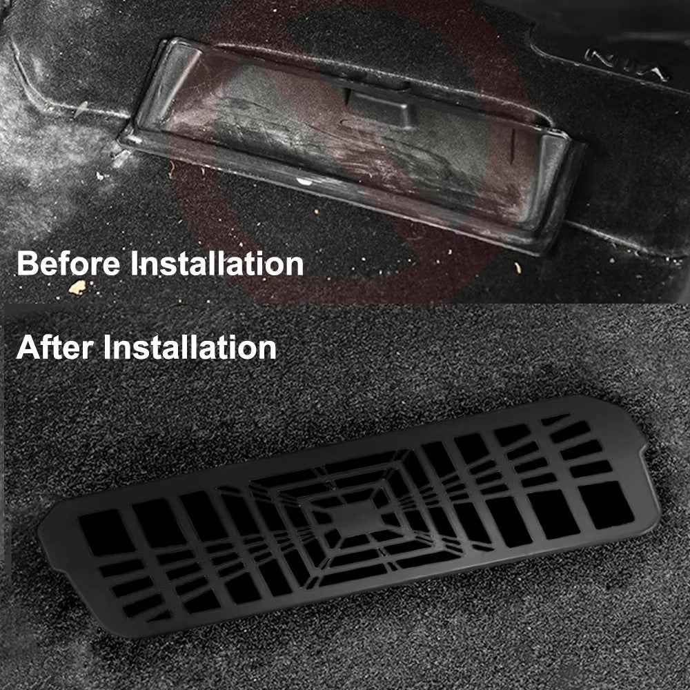 2Pcs / Set For Tesla Model Y Under Seat Air Vent Cover Plastic Air Outlet Dustproof Shield