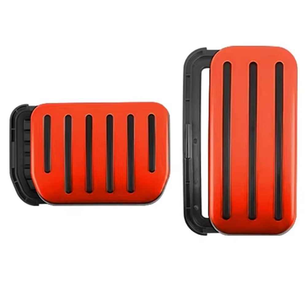 2Pcs / Set For Tesla Model Y  /  3 Car Styling Non Slip Accelerator Brake Pedal Pad Cover - Red
