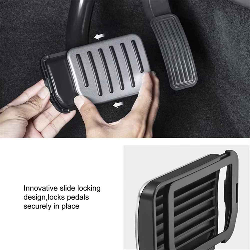2Pcs / Set For Tesla Model Y  /  3 Car Styling Non Slip Accelerator Brake Pedal Pad Cover - Red