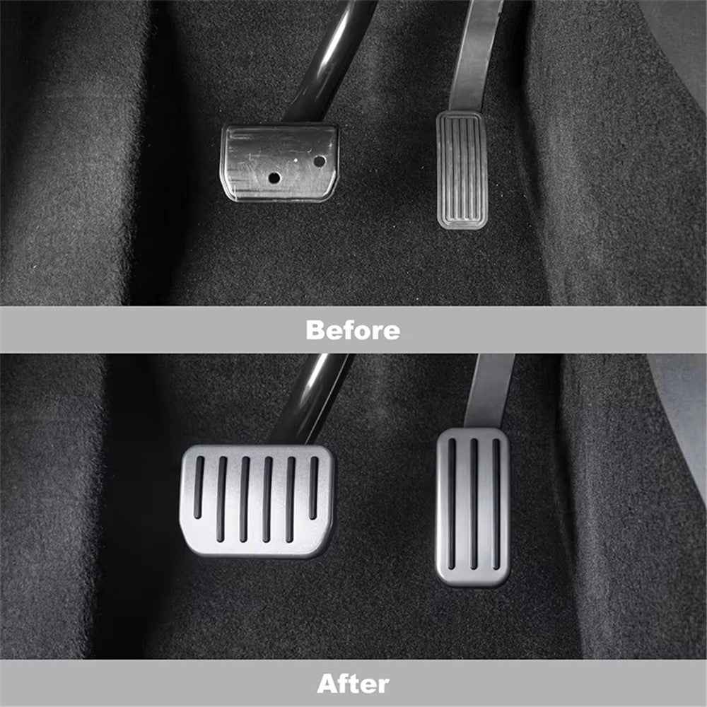 2Pcs / Set For Tesla Model Y  /  3 Car Styling Non Slip Accelerator Brake Pedal Pad Cover - Red