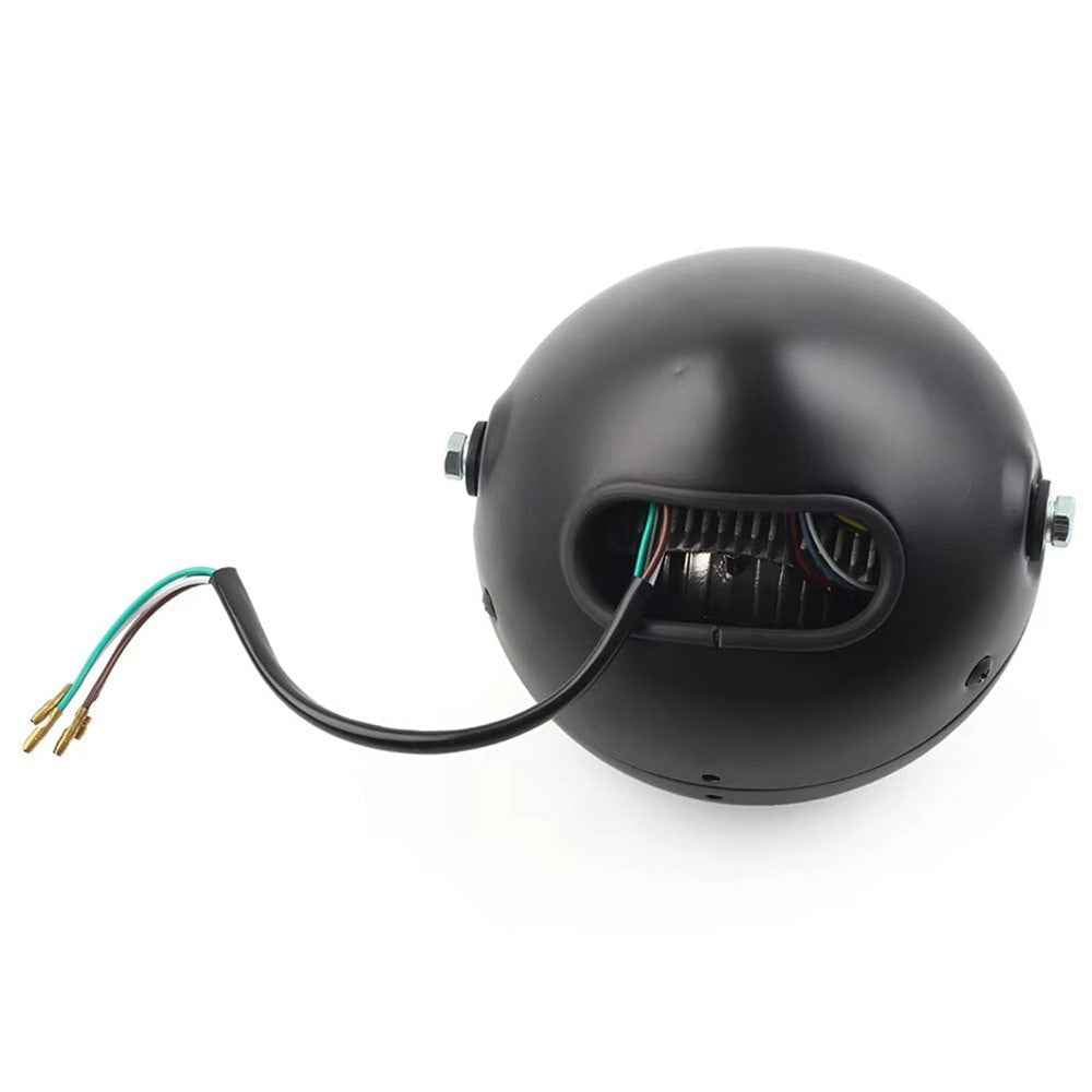 16cm Retro Motorcycle LED Headlight Daytime Running Lamp for Cruiser Chopper Cafe Racer - White Light