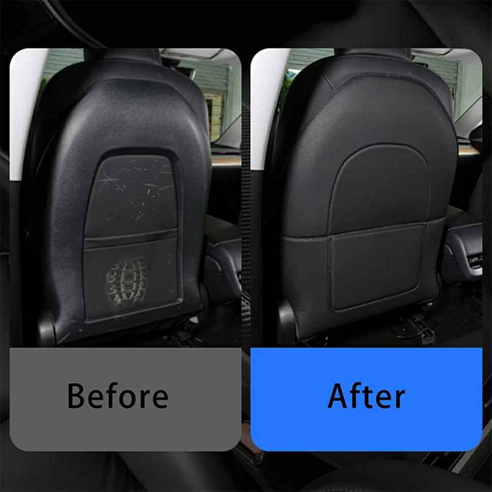 2Pcs For Tesla Model Y  /  3 Highland Seat Back Protector Kick Mat Car Interior Rear Seat Cover - Single Pocket