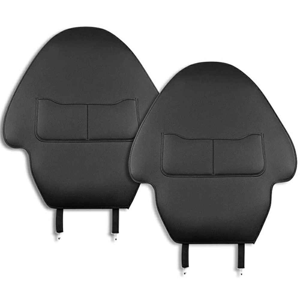 2Pcs For Tesla Model Y  /  3 Highland Seat Back Protector Kick Mat Car Interior Rear Seat Cover - Double Pockets