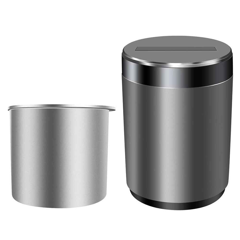 Infrared Sensor Smart Auto Open / Close Aluminum Alloy Car Ashtray with Built In LED Light - Grey