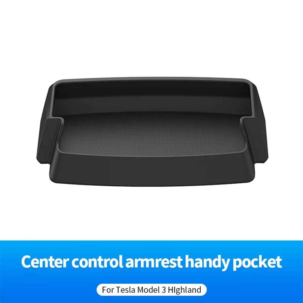 For Tesla Model 3 Highland 2024 2025 Center Console Storage Box Armrest Organizer Tray