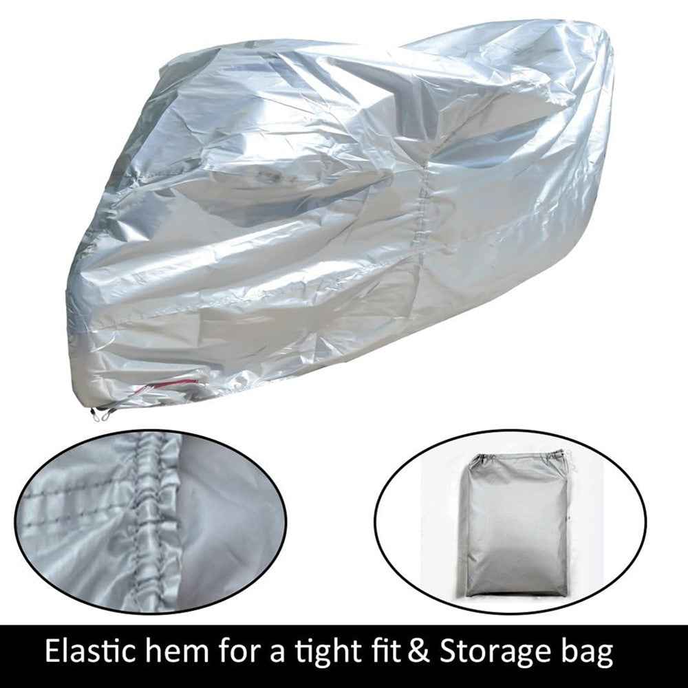 Waterproof Motorcycle Cover UV Protection Silver Coated 210D Oxford Fabric Dust Cover , Size 2XL / 265 x 105 x 125cm