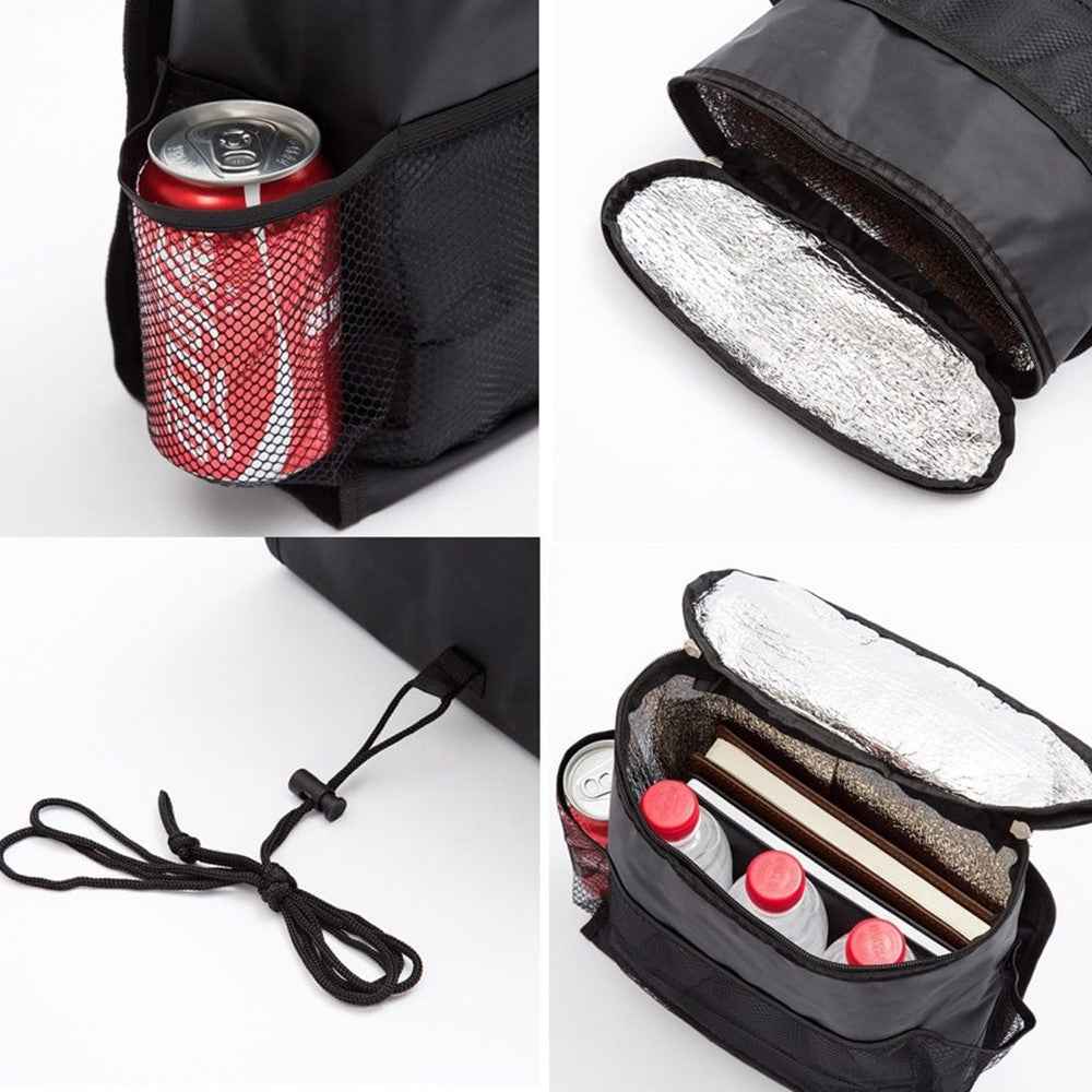 Car Seat Back Cooler Bag Oxford Cloth Aluminum Foil Insulated Thermal Hanging Storage Organizer