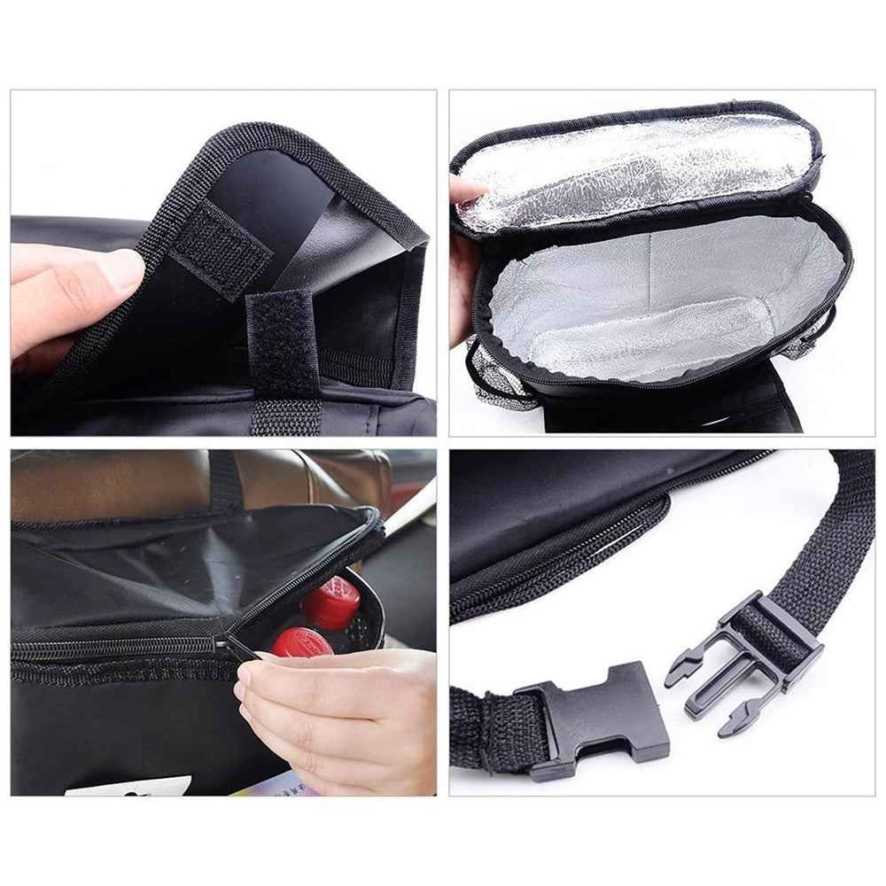 Car Seat Back Cooler Bag Oxford Cloth Aluminum Foil Insulated Thermal Hanging Storage Organizer