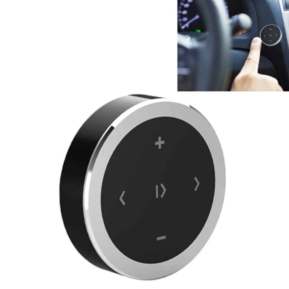 Bluetooth-compatible Car Steering Wheel Remote Control Phone Music Controller Camera Shutter - Silver