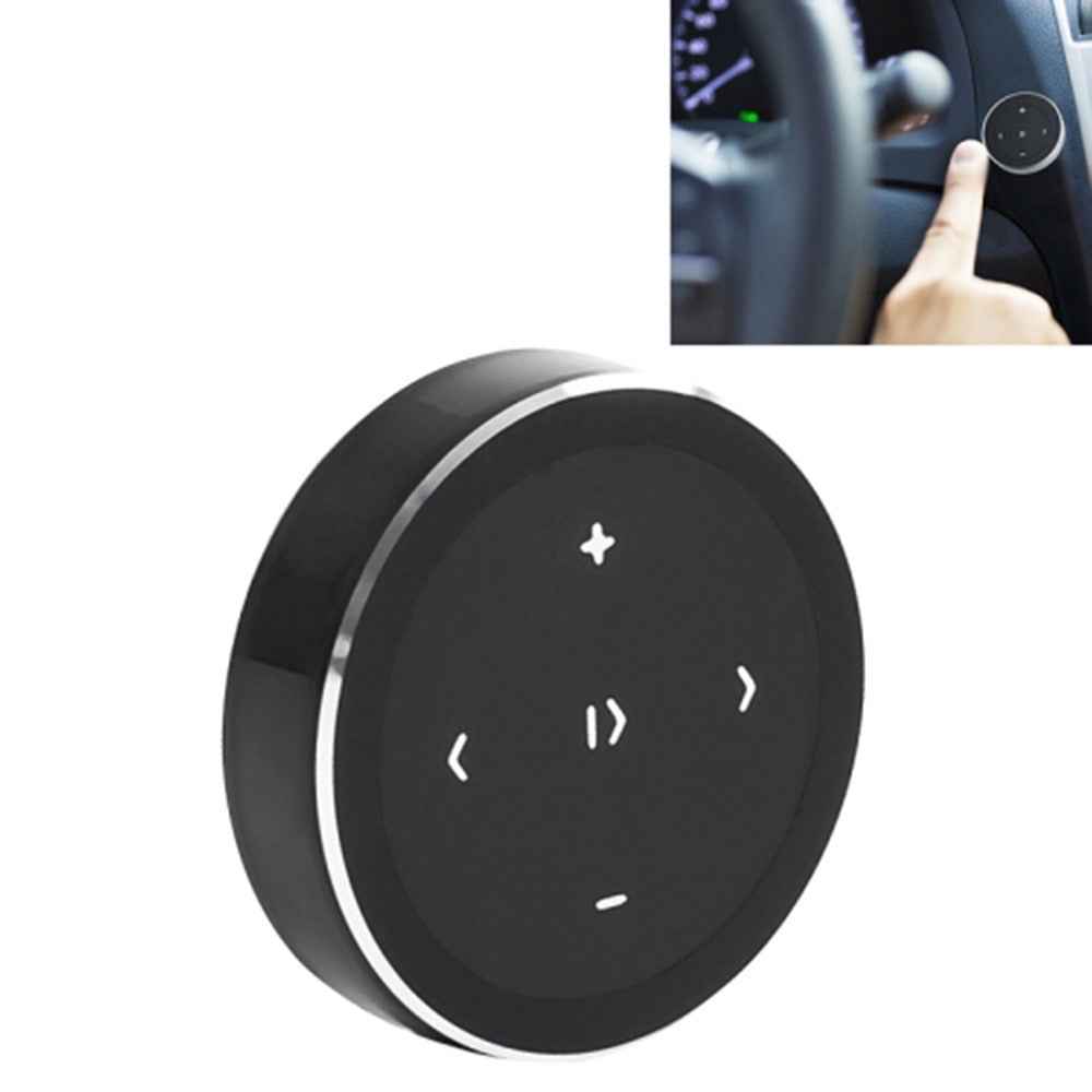 Bluetooth-compatible Car Steering Wheel Remote Control Phone Music Controller Camera Shutter - Black