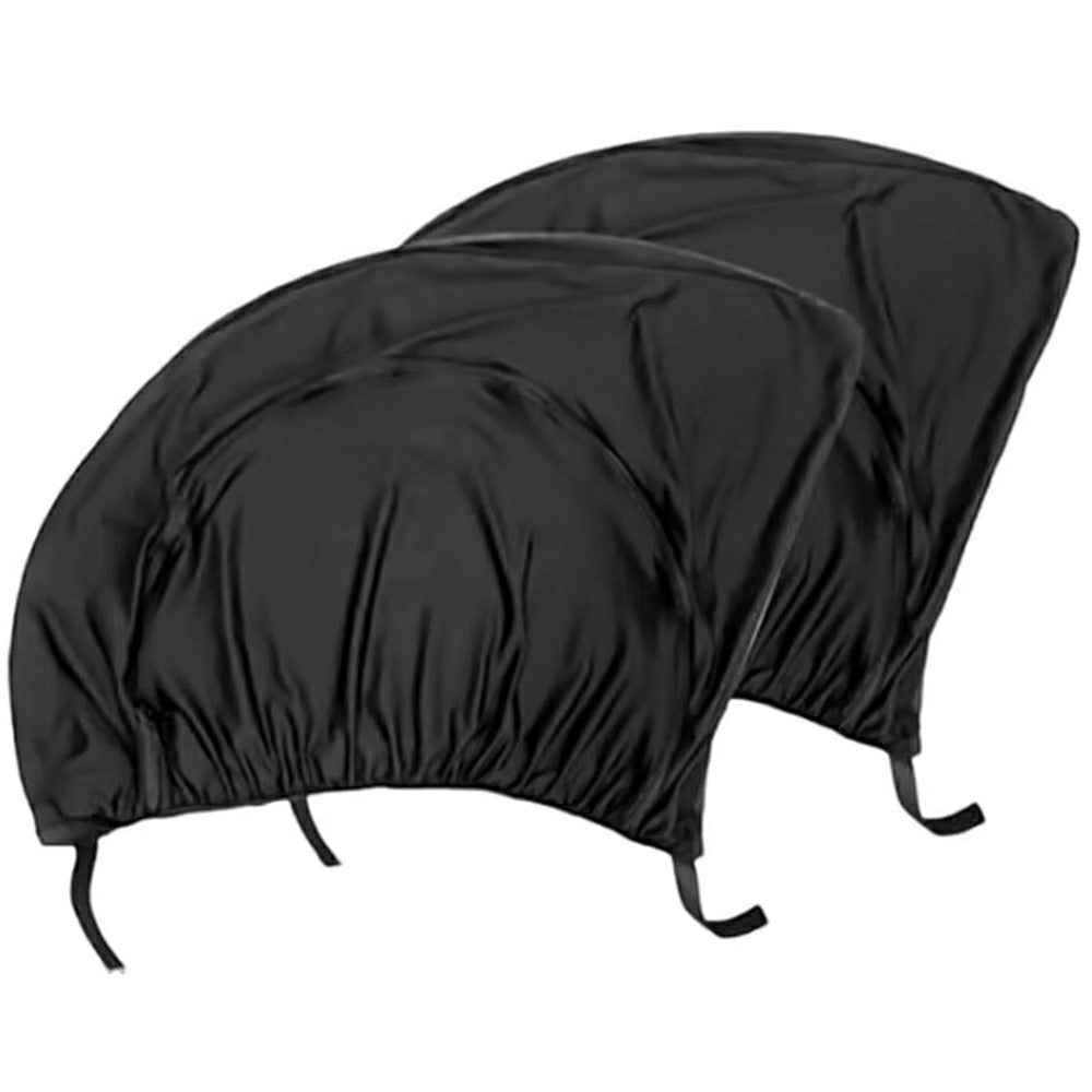 2Pcs Car Window Shade Front / Rear Side Window Sun Shade Breathable Privacy Curtain with Zipper - Front Side