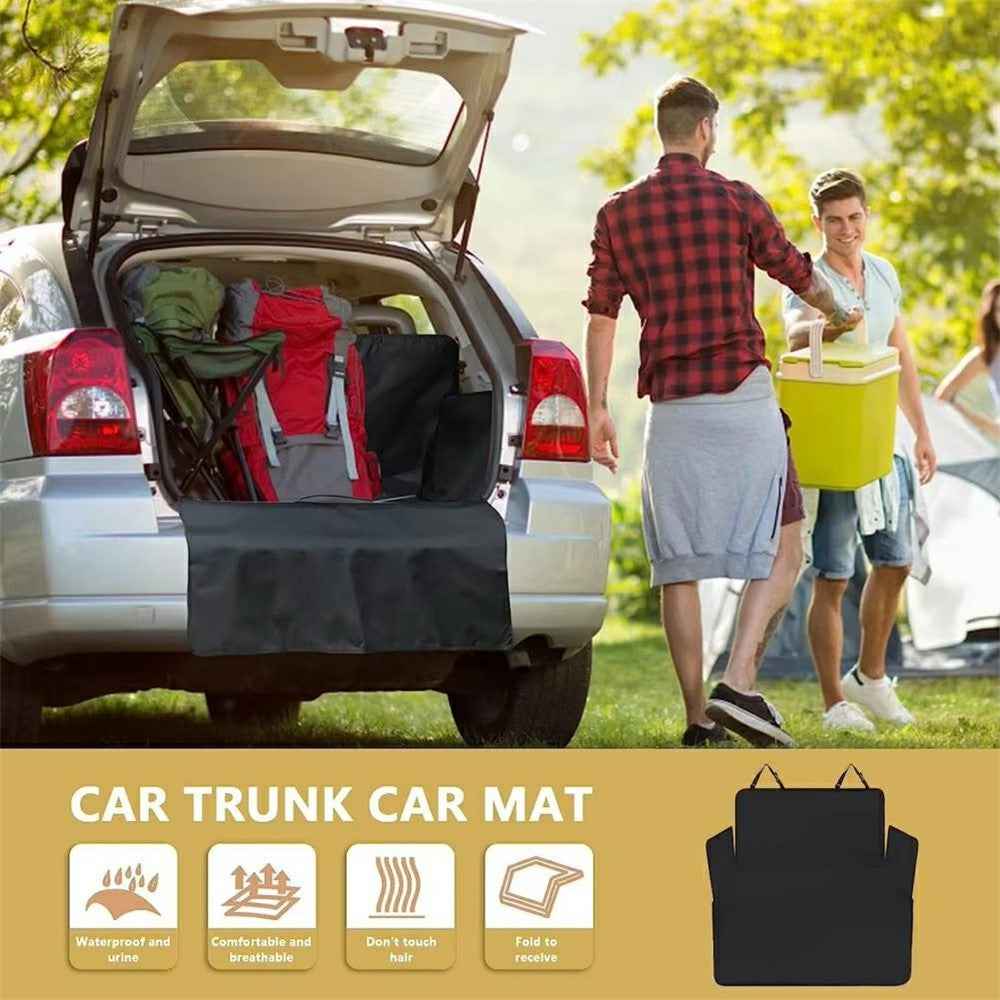 SUV Cargo Liner Trunk Mat Waterproof Anti Dirt Pet Carrier Pad Thick Car Dog Mat For Trunk Protection - Black