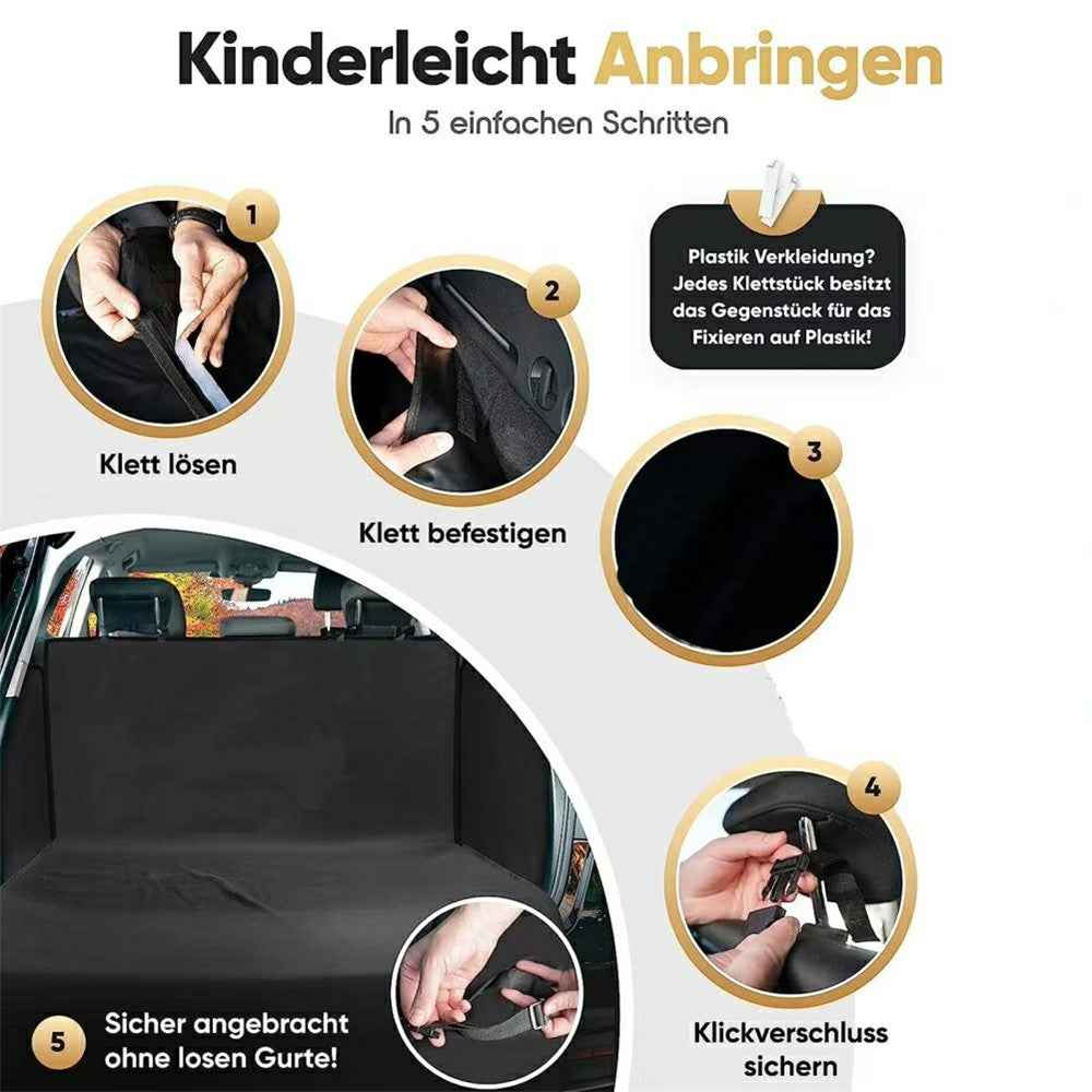 SUV Cargo Liner Trunk Mat Waterproof Anti Dirt Pet Carrier Pad Thick Car Dog Mat For Trunk Protection - Black