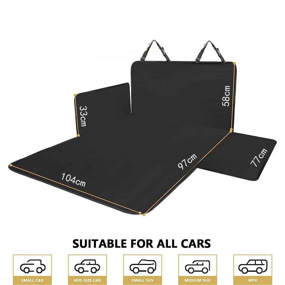 SUV Cargo Liner Trunk Mat Waterproof Anti Dirt Pet Carrier Pad Thick Car Dog Mat For Trunk Protection - Black